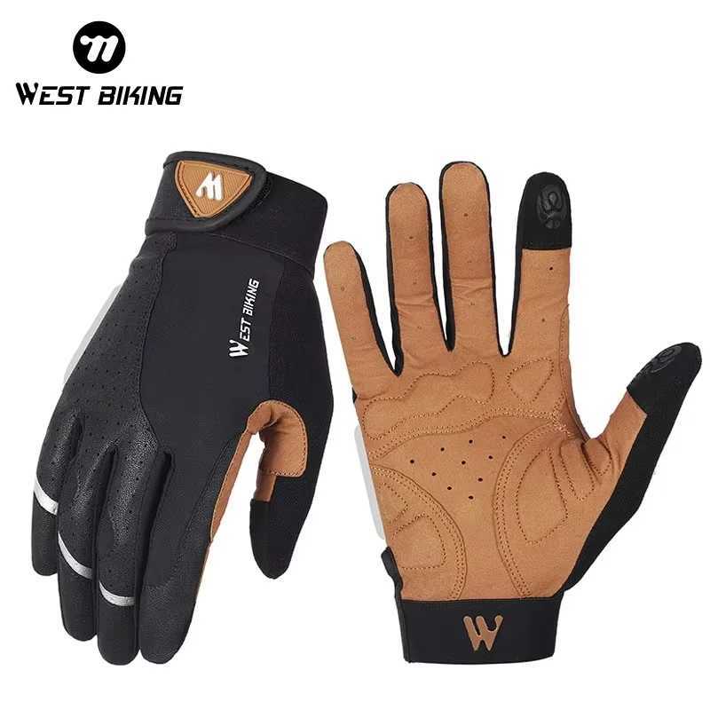 WEST BIKING Cycling Gloves Breathable Full Finger Mitts MTB Bicycle Sports Gloves Men Women Spring Autumn Gym Motorcycle Gloves J250922