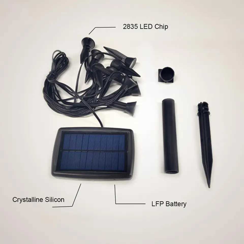 Solar InGround Lights 10In1 Lamp Led Garden Outdoor Yard Pathway Patio Landscape Lawn Panel Decoration Powered Lamps Waterproof C250922