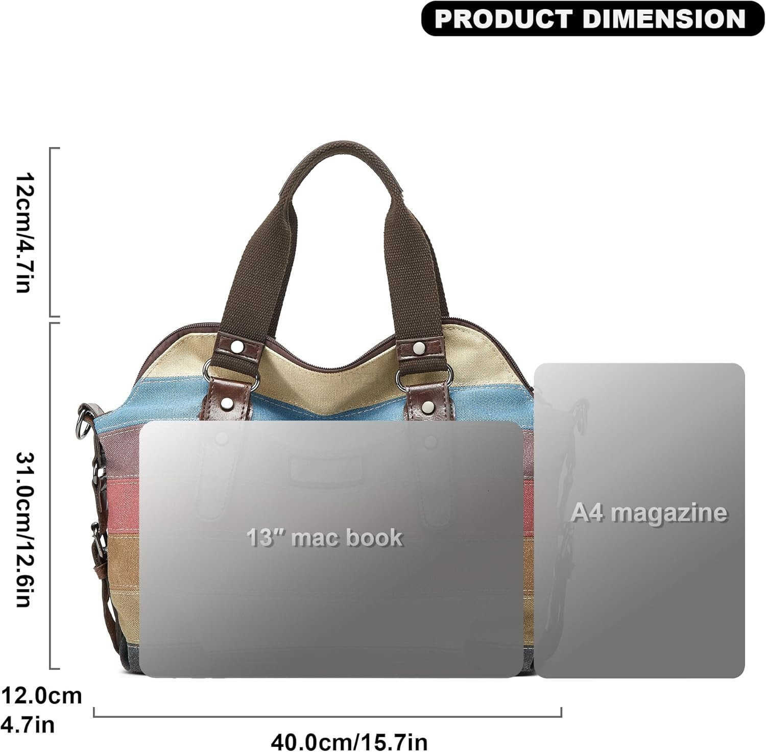 Women Casual Tote Bag Purses and Handbags MultiColor Striped Crossbody Bags Ladies Top Handle SaTChel Z250922