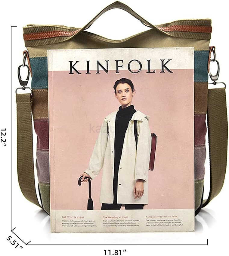 Hobo Tote for Women Top Handle Shoulder Crossbody Bag Multi Color Canvas Large Capacity Casual Purse Z250922