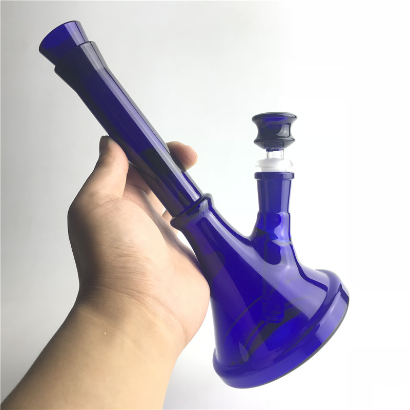 Goodsstore 9.5 Inch Bong Downstem Bowl Glass Water Smoking Bongs 14mm Female Clear Blue Thick Glass Bowls Water Pipes Oil Bong