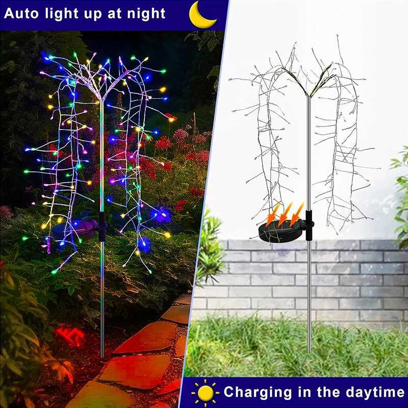 Solar Fairy Lights Outdoor Garden Waterproof Flower Lights For Yard Outside Patio Lawn Pathway Decorative Lamp 1pcs C250922
