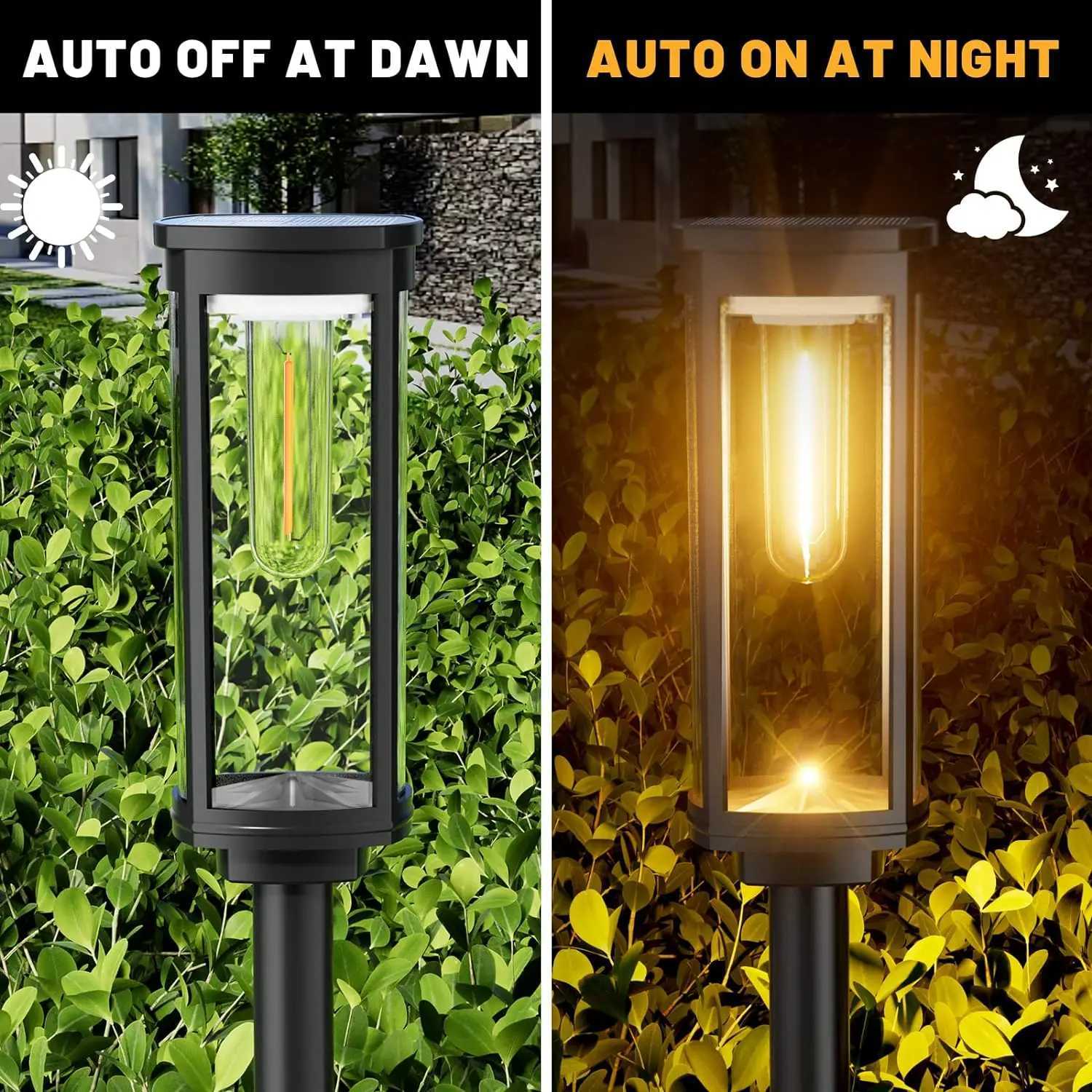 12612pcs Led Solar Pathway Lights Waterproof Outdoor Solar Lamp for GardenLandscapeYardPatioDrivewayWalkway Lighting C250922