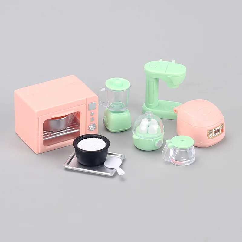 Kids Mini Play House Miniature Rice Cooker Oven Juicer Egg Steamer Small Model Childrens Doll House Accessories C250922