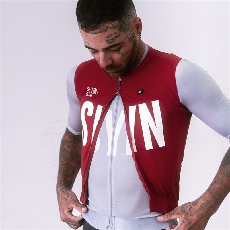 SYN 2 color wine red and black Unisex Riding Bicycle Vest Mens Windproof Cycling Gilet MTB Road Bike Gilet de vlo 250920