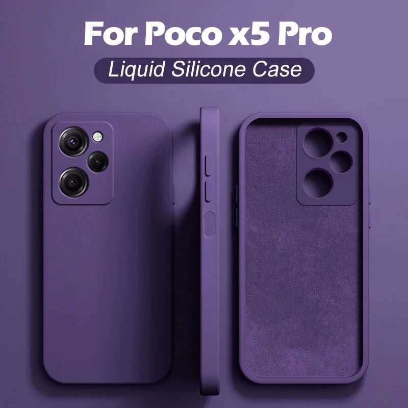 Liquid Silicone Case For Poco X5 Pocox5 Poco X5pro F5 Pro 5G Shockproof Cover For Poco X5 Pro Phone CaseXJ250922