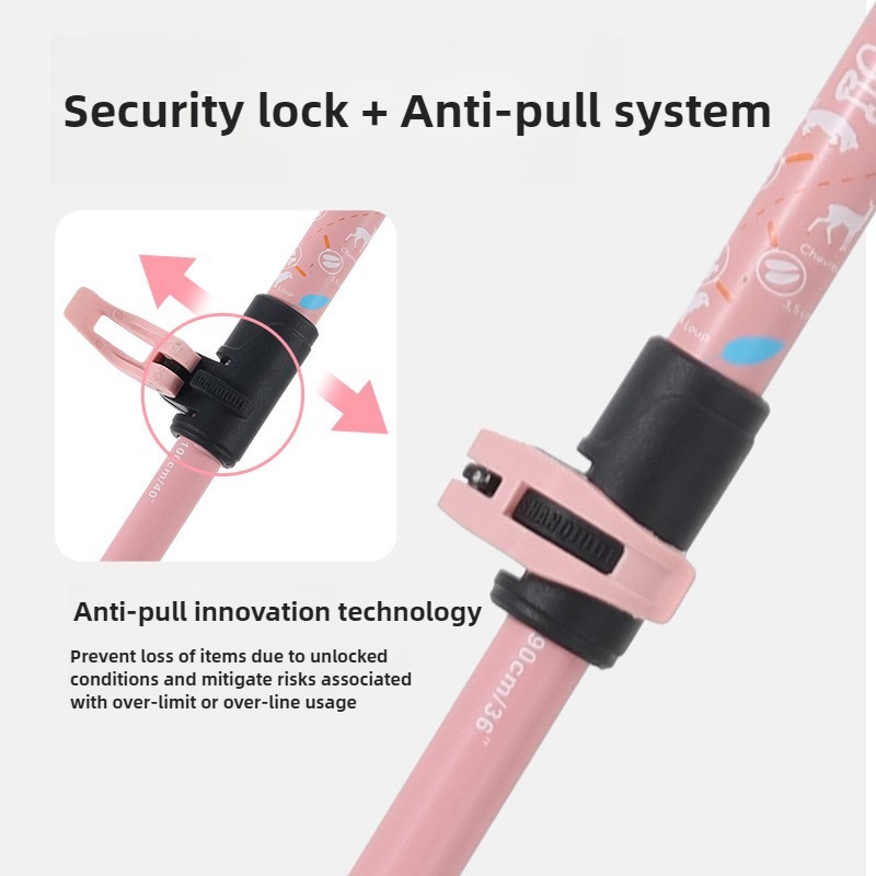 Lightweight Collapsible Kids Hiking Poles - Retractable Kids Hiking Stick, Telescoping Carbon Fiber Trekking Poles 2 Pack, Adjustable Kids Ski Poles b