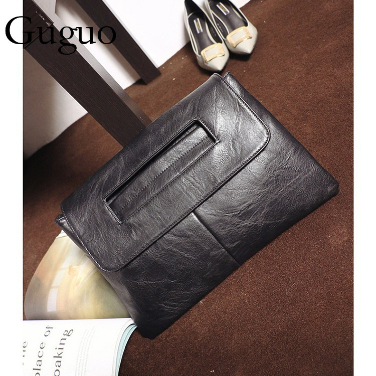 Guguo Designer Bag 2025 New Korean Style Women's Bag Trendy Large Capacity Simple Shoulder Crossbody Luxury Bag Clutch Envelope Bag
