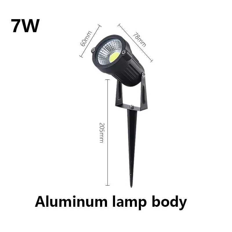 Outdoor IP65 LED Garden Lights Waterprof Lawn Lamp 220V110V12V Landscape Spike Spotlights 1 Meter Wire Aluminum Lamp Body C250922