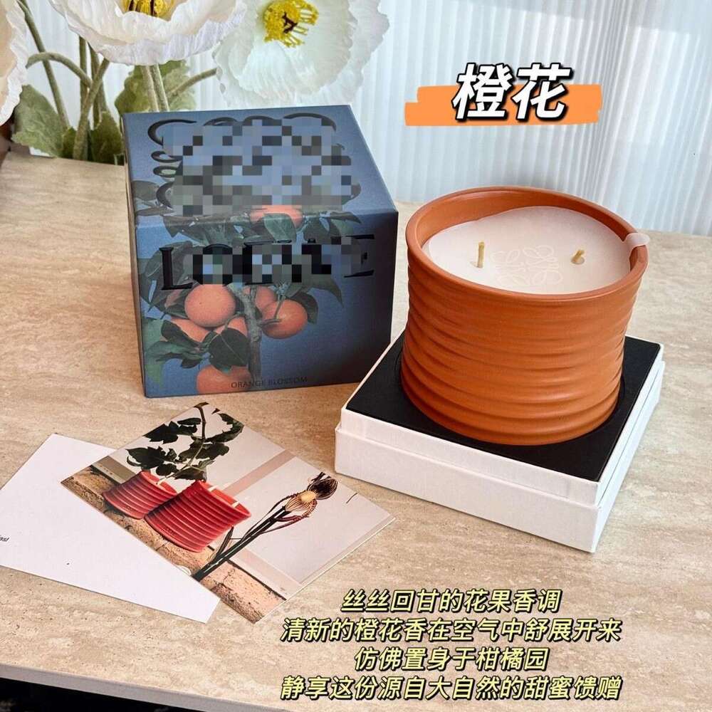 Candle Christmas Candle Aromatherapy Candle Luo Da Large Candle Orange Blossom Tomato Home Fragrance Wedding Soy Wax Scented Gift Box
