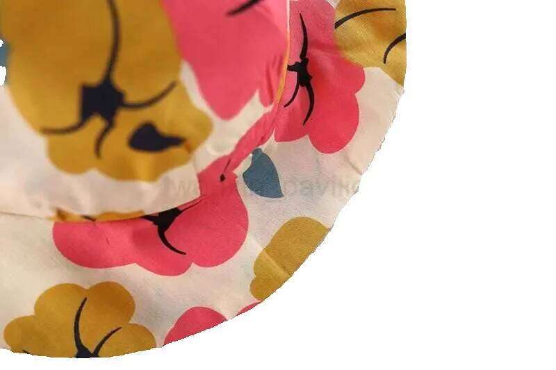 Summer Baby Flower Print Bow Princess Party Dress Hat Girl Outfits Children Clothes Set Toddler Infant Newborn Dress