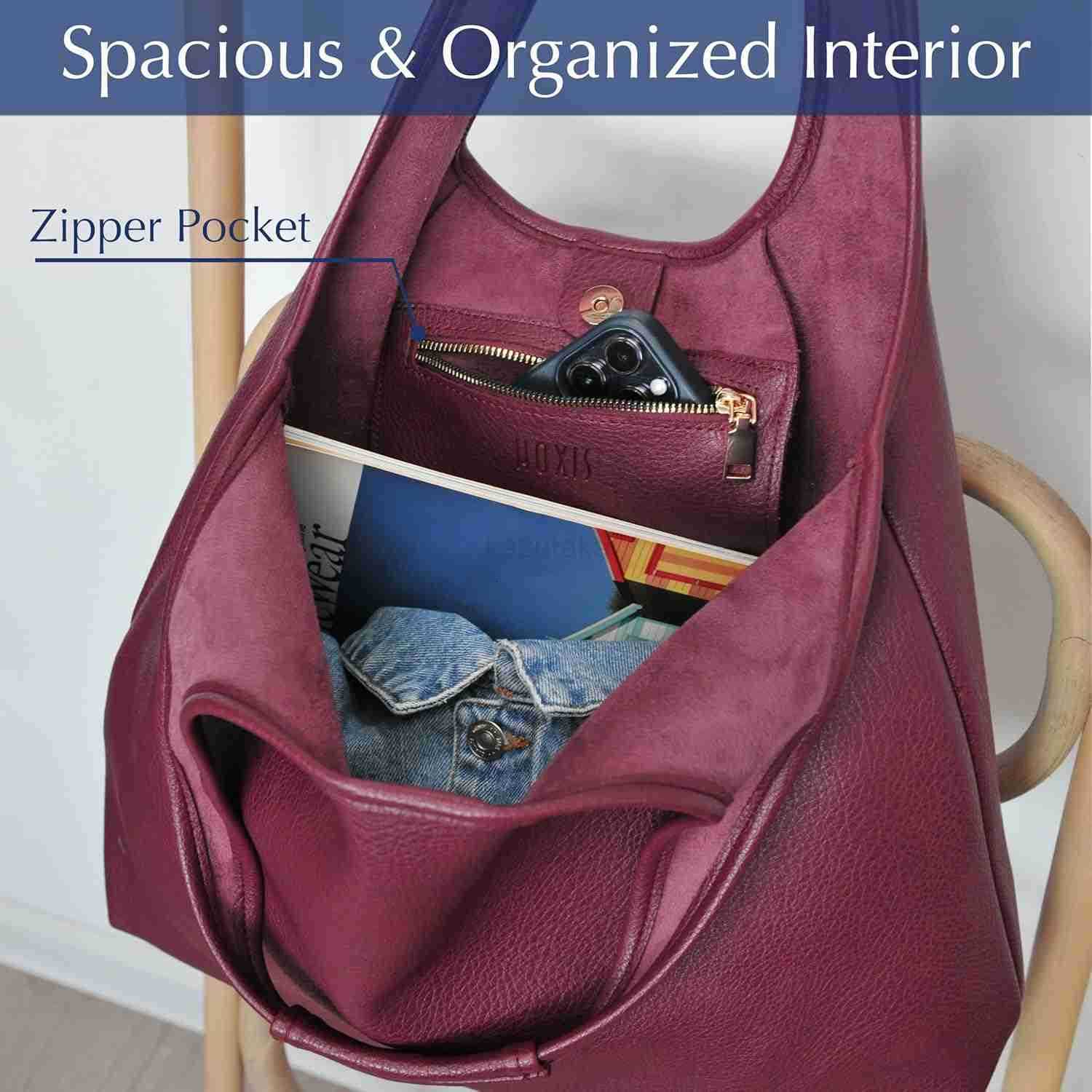 Womens Hobo Bag Soft Vegan Leather Tote Oversized Slouchy Handbag for ShoppingWeekenderWork Z250922