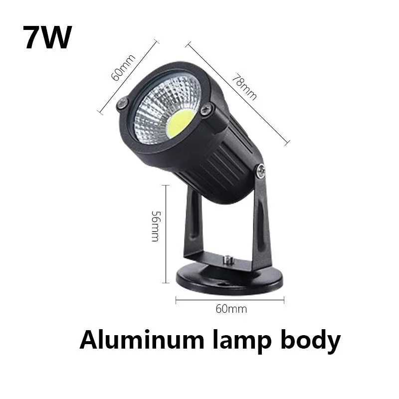 Outdoor IP65 LED Garden Lights Waterprof Lawn Lamp 220V110V12V Landscape Spike Spotlights 1 Meter Wire Aluminum Lamp Body C250922