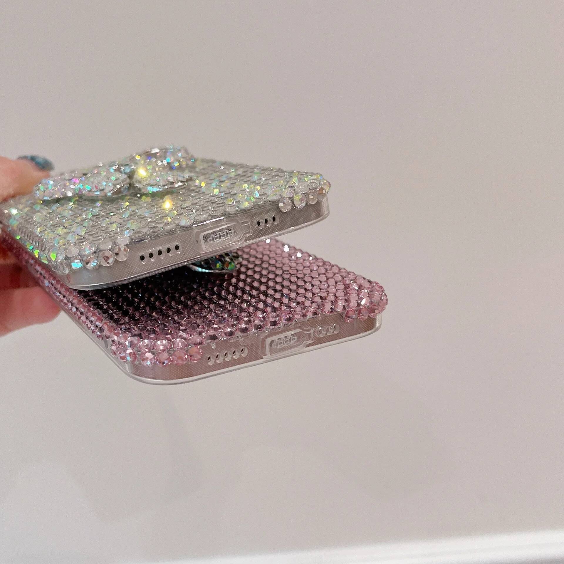 Full Dia Bow Sparkling Cute Phone Protective Cover for iPhone 16 Pro Max Case