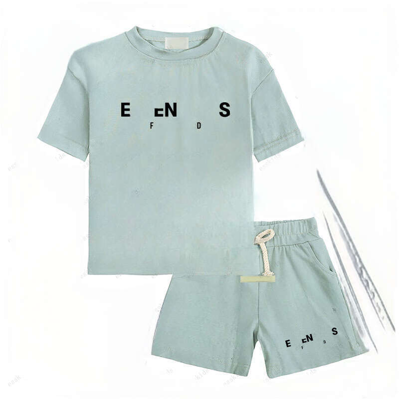 Kids Fashion T-shirts Boys Girls Clothes Baby Summer Shirts Shorts Two Piece Sets Children Outdoor Tracksuits Kid Toddler Tees Sportwear CXD