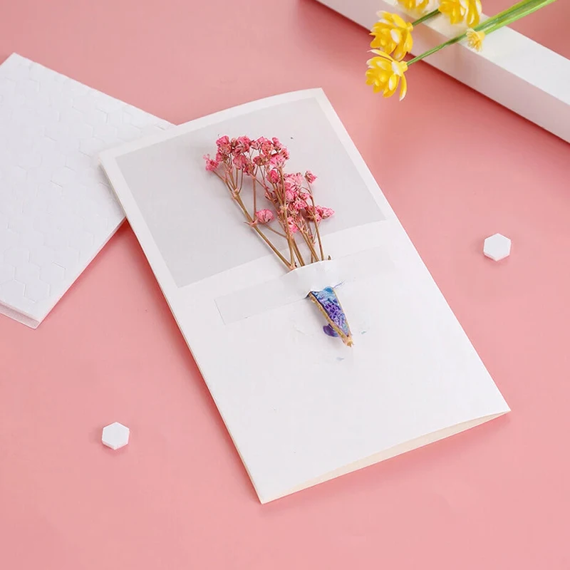 3D Double-sided Foam Dots Hexagon Adhesives White Strong Glue Magic Sticker DIY Shaker Card Making Scrapbooking Craft Supplies