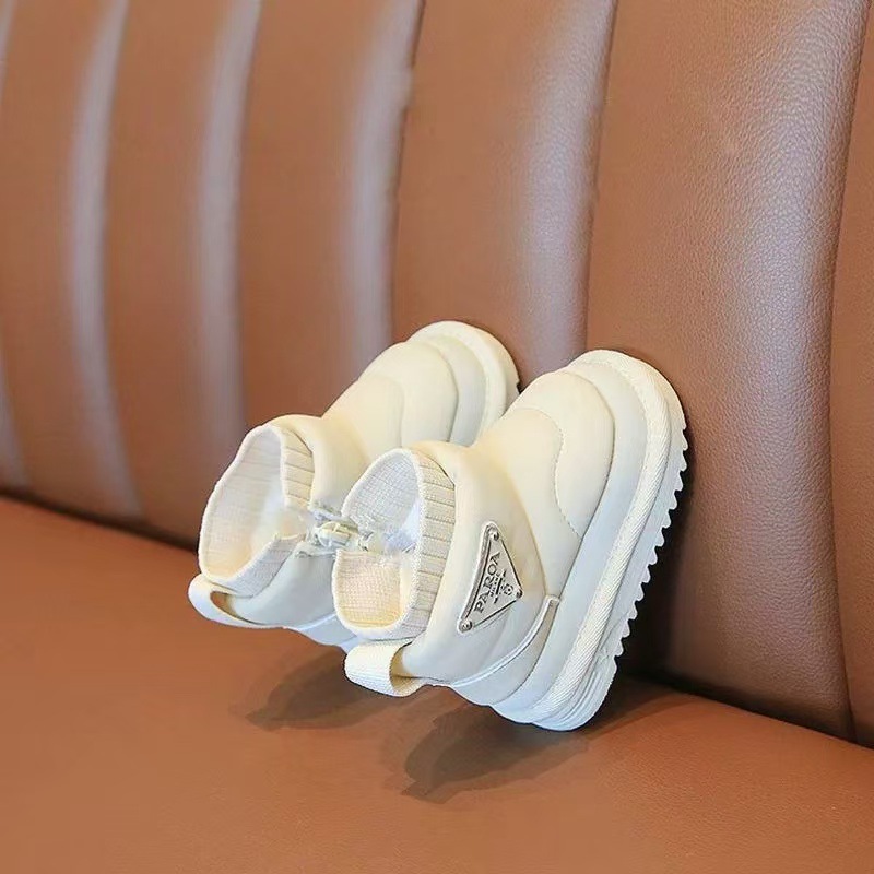 Free Shipping kids designer Snow Boots Winter Thermal Soft Sole Plush Lined Warm Shoes Non-Slip For Boys & Girls