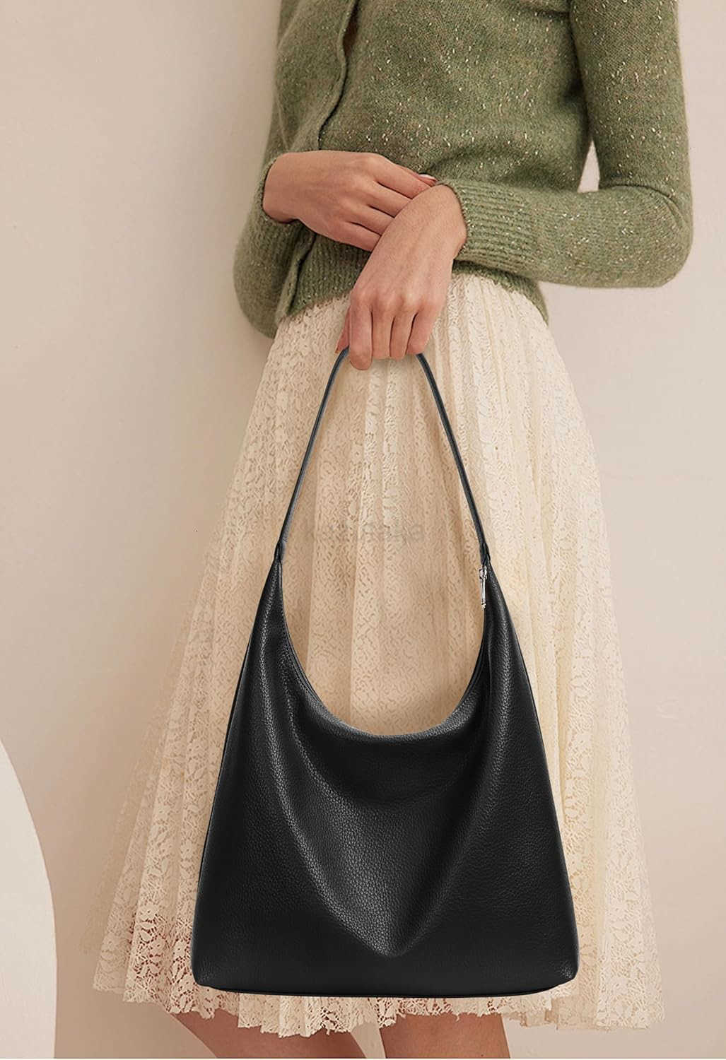 Casual Tote Bag Vegan Leather Hobo Zipper Work Bag Weekender Shoulder for Women Shoulder Travel Purse Z250922