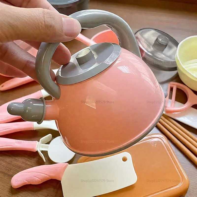 Kids Kitchen Toys Accessories Pretend Cooking Playset with Play Pots and Pans Utensils Cookware Toys Play Food Set Toy Vegetable C250922