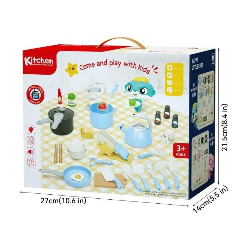 32PCS Childrens Mini Simulated Small Kitchen Toy Set Kitchenware Set Simulated Cooking Pretending to Play Games C250922