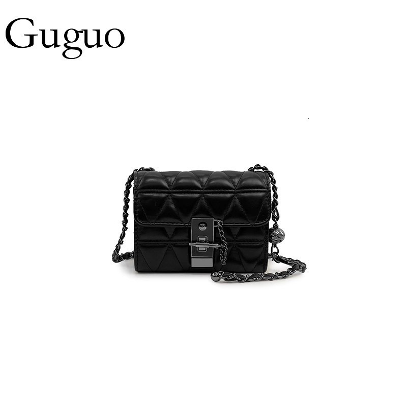 Guguo Designer Bag High-end Small Bag For Women Luxury Bag Summer 2025 New Hot Style Niche Lipstick Bag Retro Crossbody Mini Chain Bag