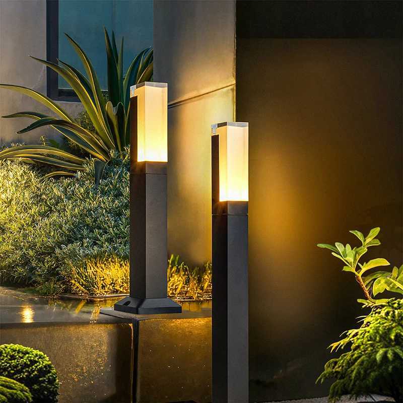 Aluminum Modern minimalist square garden villa park landscape lights LED lawn lights outdoor waterproof courtyard lights C250922