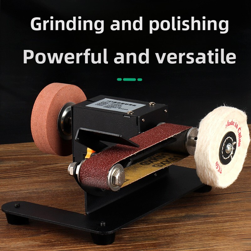 Household Mini Belt Sander Electric DIY Polishing Knife Sharpening Tool Desktop Sandpaper Grinding hine