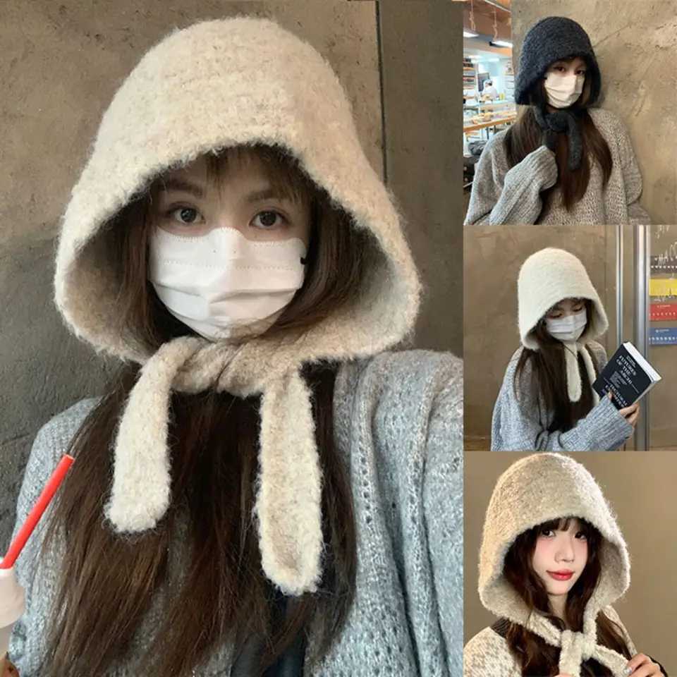 Winter Warm P Earmuffs C Thicke Windproof Knitted Beanies Bonnet Cold Protection Soft Pr Hat Autumn and Winter Y250920