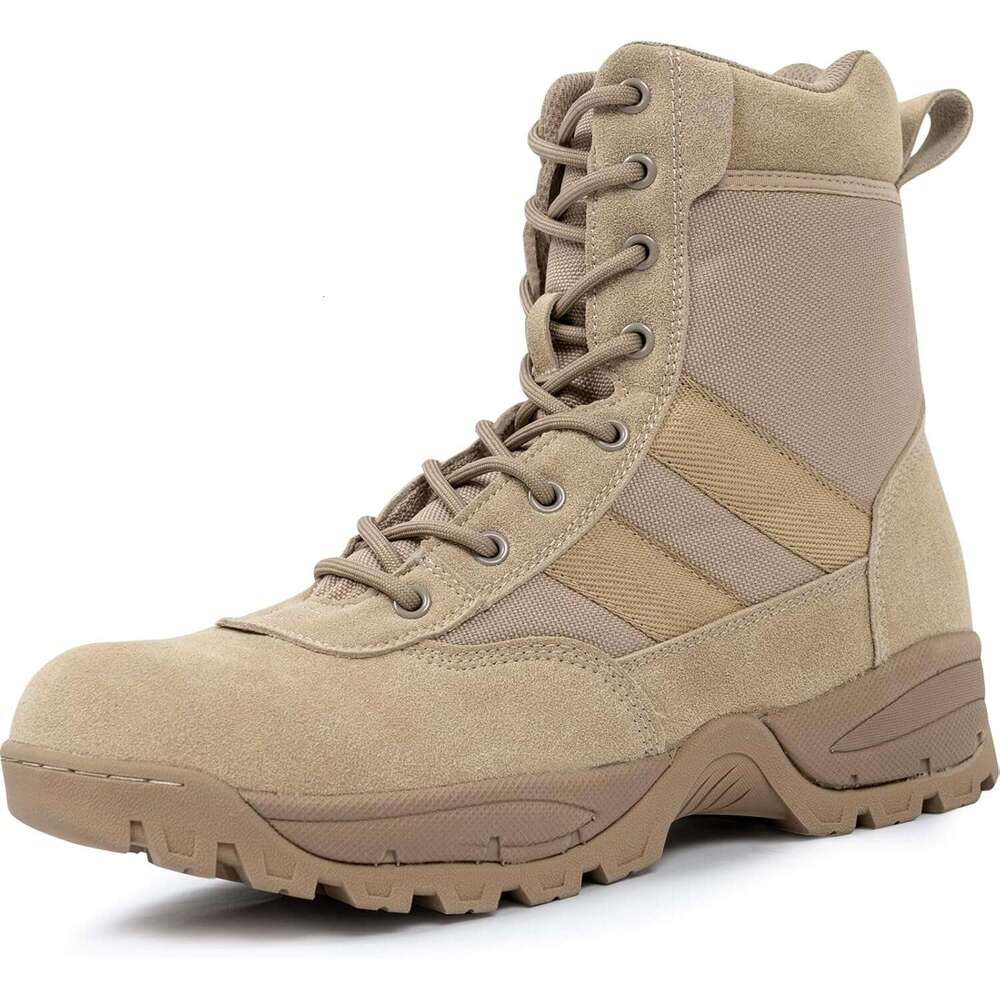 New Arrival 2025 free shipping Hot Luxury shoes Men's 7-Inch Tactical Brand Designer - Thick Sole Fashion Durable Suede, Side ZipperWork & Hiking