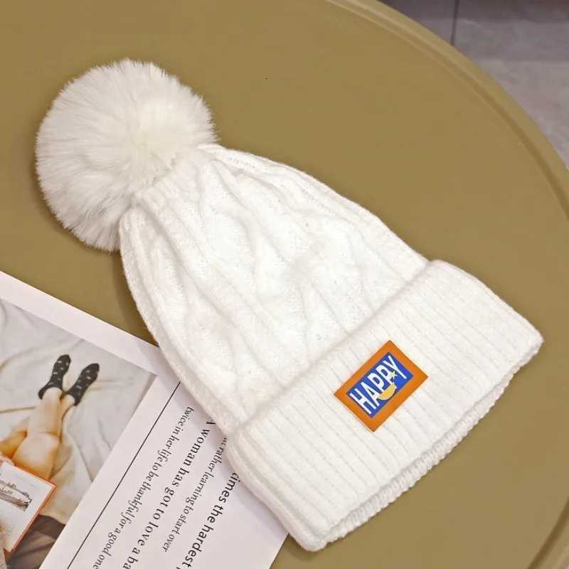 Winter Knitted Woolen Hat Wen Warm Beanies Top Wool Ball P Thermal Knit Hat Pr Sklies Outdoor Coldproof Ears C Y250922
