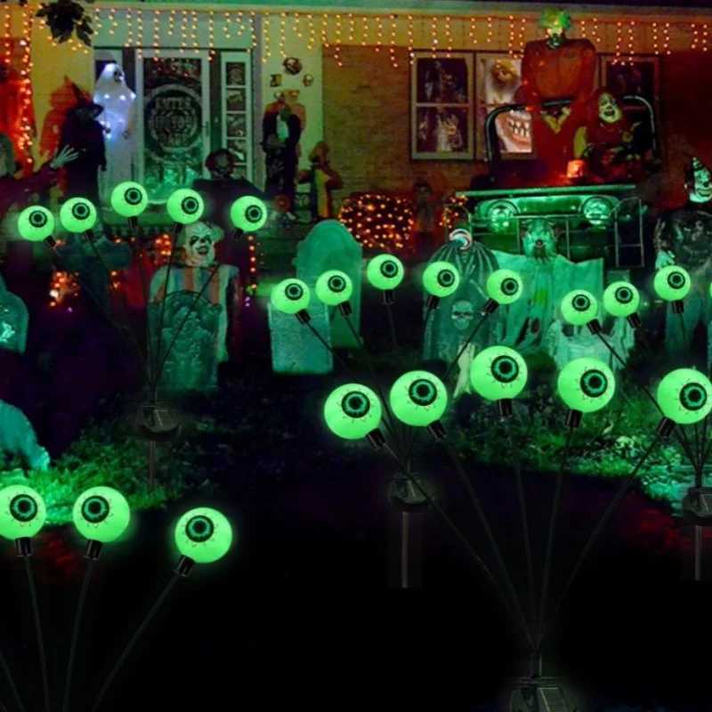 Halloween LED Eyeball Lights Solar Garden Lawn Lights Outdoor Scary Eyeball Lights Ground Lamp Halloween Party Decoration C250922