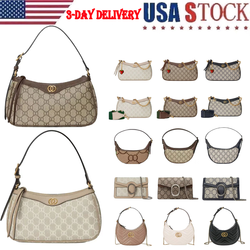 Guccii bag Designer bag shoulder bag fashionable luxury handbag high-quality leather chain armpit bag Ophidia bag wide shoulder strap crossbody bag luxury phone bag