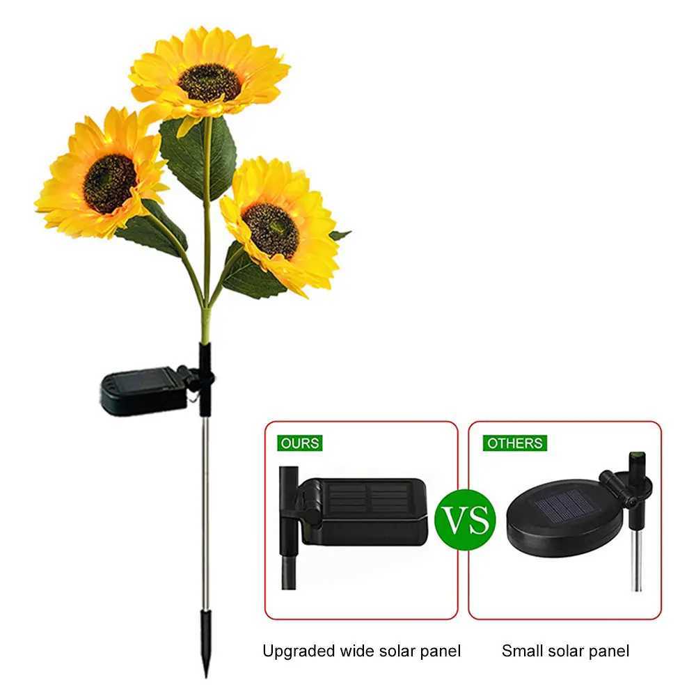 LED Solar Sunflower Light IP65 Waterproof Automatic Light On Lawn Lamp Solar Charging Garden Decoration Landscape Light C250922