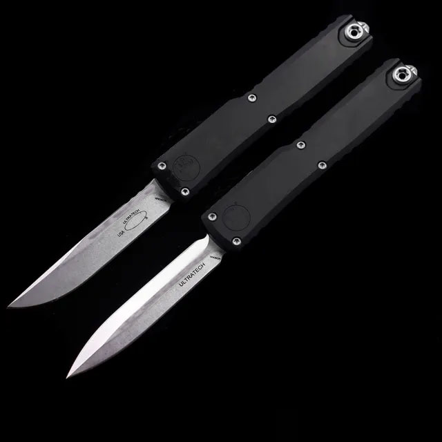 Micro D2 TECH Knife Aluminum Alloy Handle Outdoor Camping Self Defense Pocket OTFS Knife