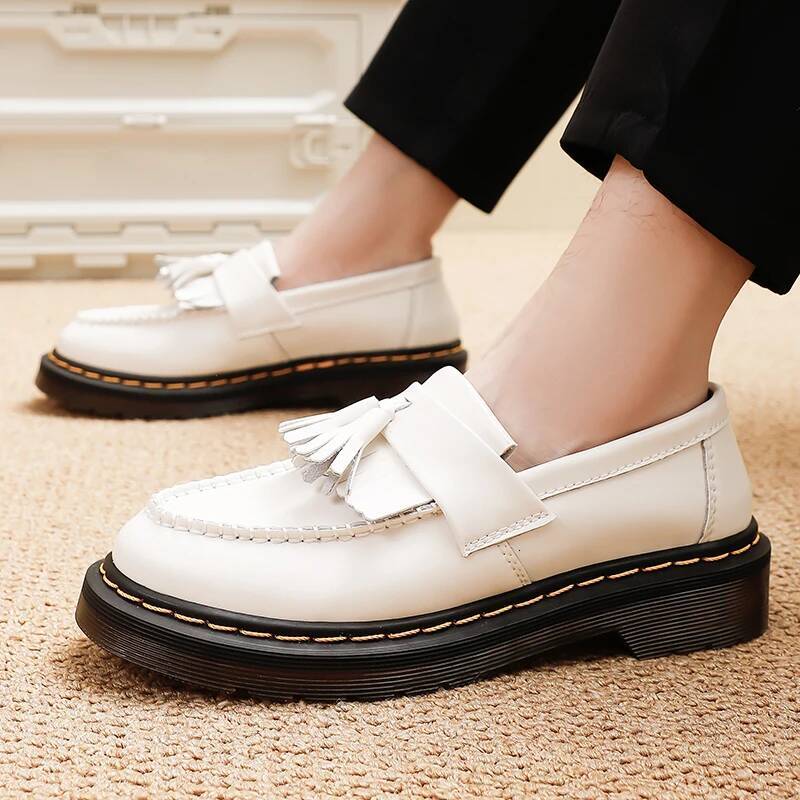 High-quality Men Genuine Leather Flats Women Loafers Polychrome Oxford Shoes Big Size 35-45 ddmymonkey