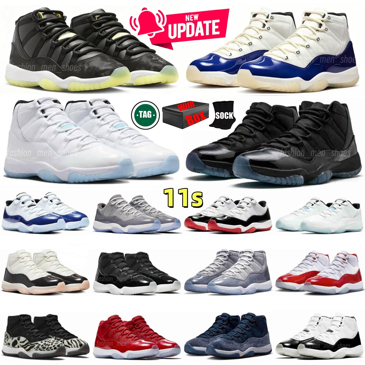 11s with box designer shoes OG Basketball Shoes 11 Inner Beast Deep Royal Blue Grand Finale Gamma cool grey concord bred Sports Sneakers women men shoes trainers