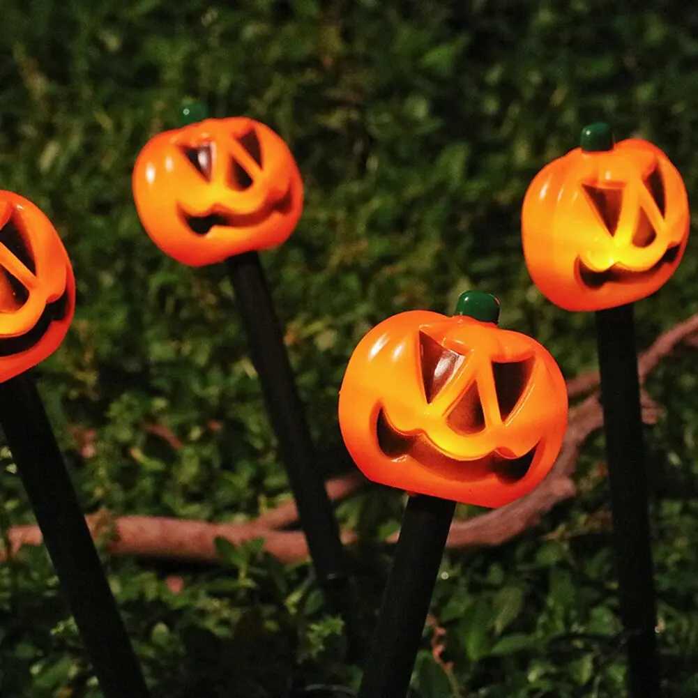 5PCS Solar Halloween Pumpkin Lawn Lamp Outdoor Waterproof Garden Lights Decoration Landscape Lighting For Festive Yard Walkway C250922