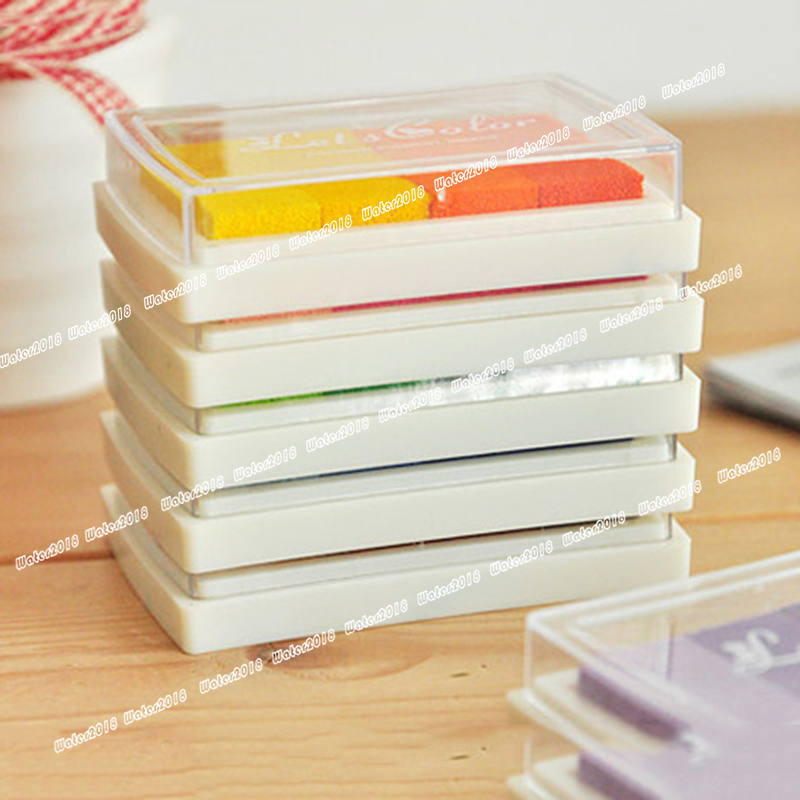 DIY Work Oil Gradient Stamp Set Big Craft Ink Pad Inkpad Craft Paper Stamp Tools 6 Colors