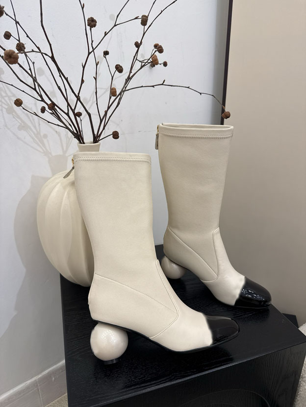 Boots High quality genuine leather boots classic giant ball heel boots 3442