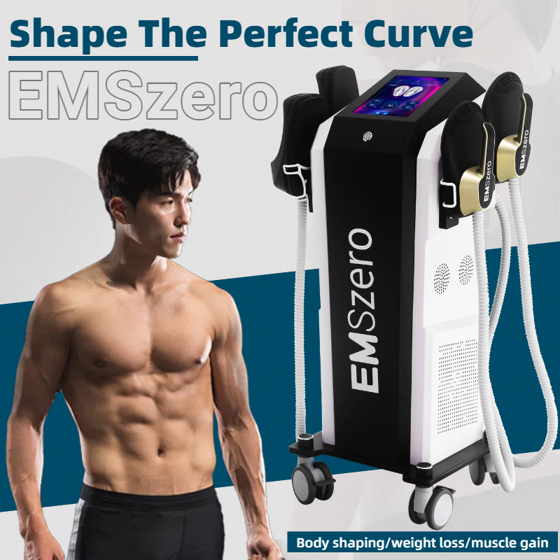 EMSzero Neo RF HIEMT EMS Sculpt Machine 4/5 Handles Body Sculpting and Muscle Building Machine Fat Loss Weight Loss 6500W 200HZ 15Tesla
