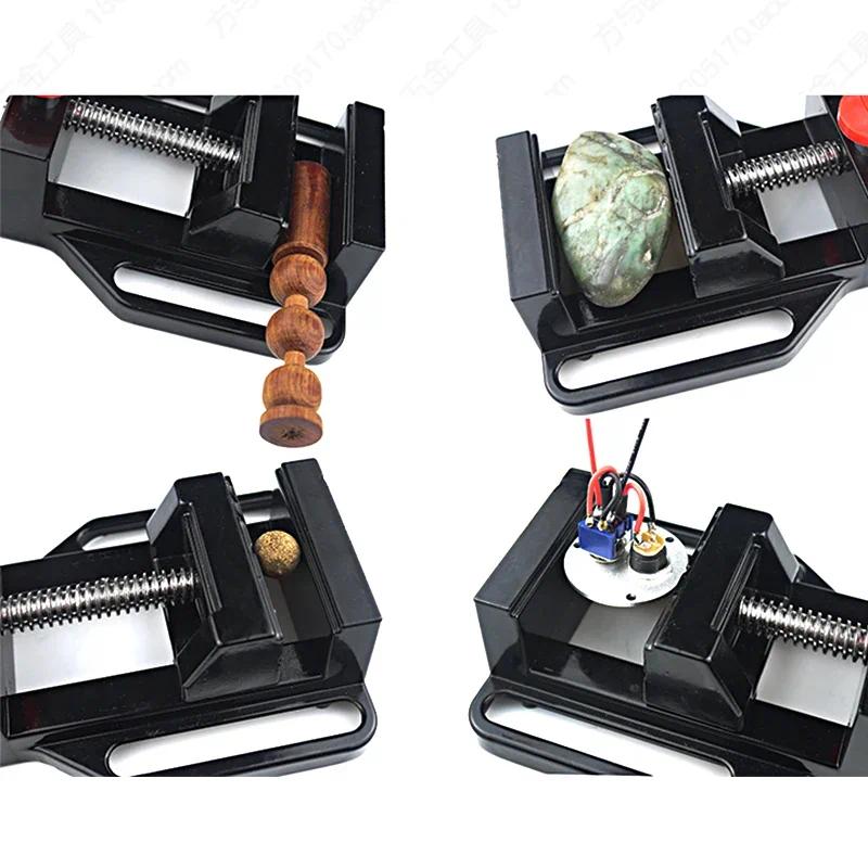 Flat Tongs Manumotive Screw Precision Parallel-jaw Vice Plain Jig QGG Full Aluminum 1pcs Drill Press Stand Kit Benchs Clamp