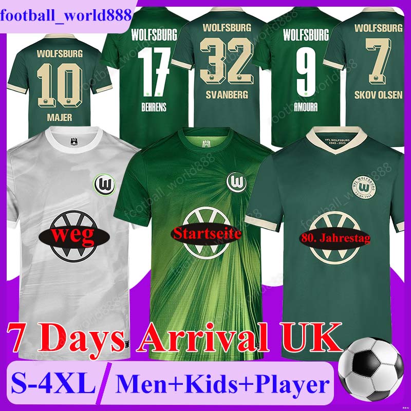 4XL 25 26 VfL Wolfsburg Soccer Jerseys PEJCINOVIC SVANBERG 2025 Football Shirts SKOV OLSEN AMOURA MAJER football kits ARNOLD JENZ ZEHNTER WIND Men Kids Kit Socks Sets