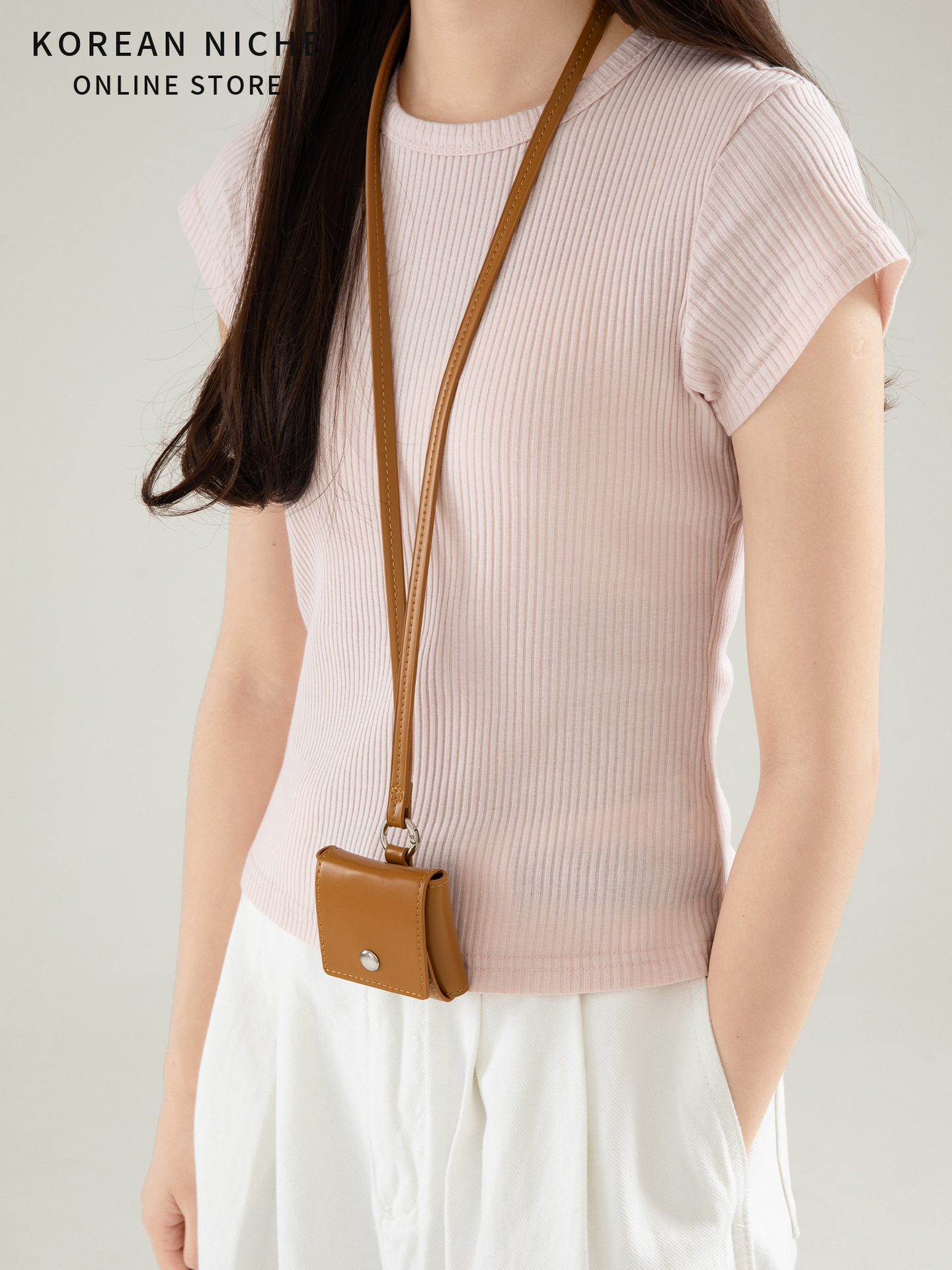 Korean-Style Exquisite And Mini Coin Purse 2025 New Style Solid Color Casual Personality Versatile Neck-Hanging Small Bag