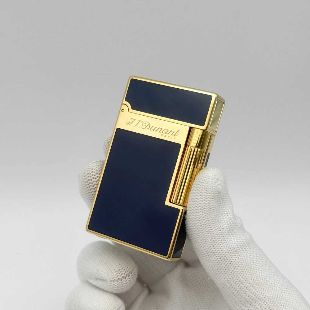 Classic Lacquer Paris Lighter Sofe Flame Cigarette Lighter For Smoker Gas Cigar Lighter DP Ligen 2 Mans Gift Cigar Accessory F250922