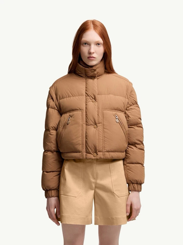 2025 Autumn Winter Down Women's Jackets Stand Collar Striped Print Zipper Pockets Woman's Coats Short Outerwear MZMKWD25004
