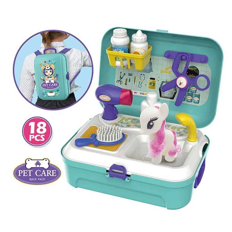 Hot Baby Miniature Kitchen Plastic Pretend Play Food Doctor Children Toys with Music Light Kids Cooking Toy Set for Girls Games C250922
