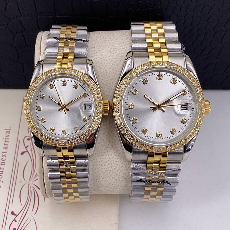 Mens Watch Couple Fully Automatic Mechanical Watches Womens Watch 31mm 36mm 41mm Stainless Steel Strap Diamond Watch for ladies