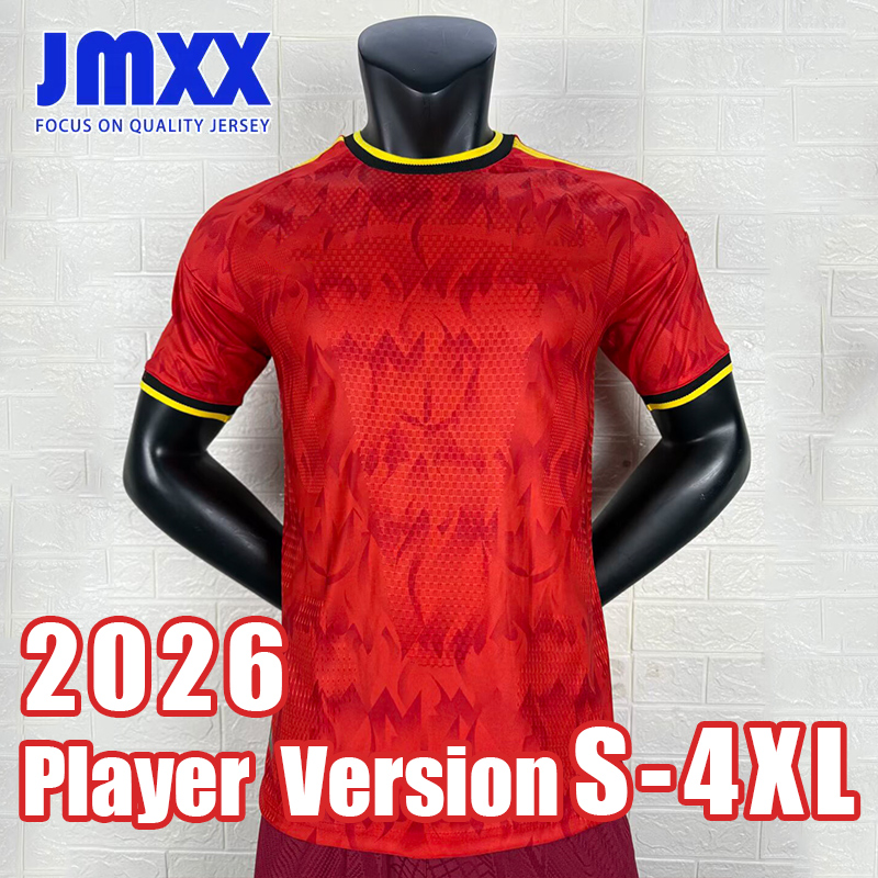 4XL XXXL JMXX 26 27 Belgian Soccer Jersey Home Away Third Pre Match Mens Uniforms Jerseys Football Man Shirt 2026 2027 Player Version