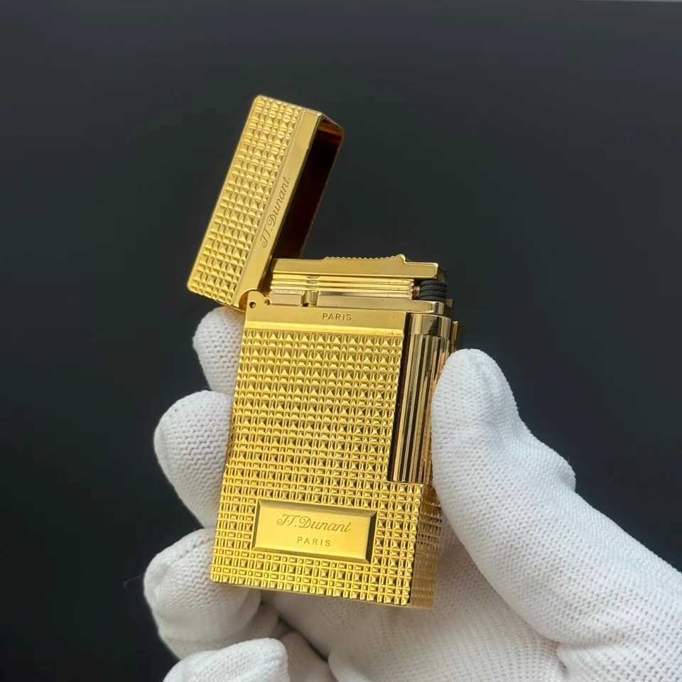Cool Linge2 Lighter Unique Gas Lighter Brass Refill Butane Cigarette Accessories Smoking Cigar Tobacco Men Gift Collections stD F250922