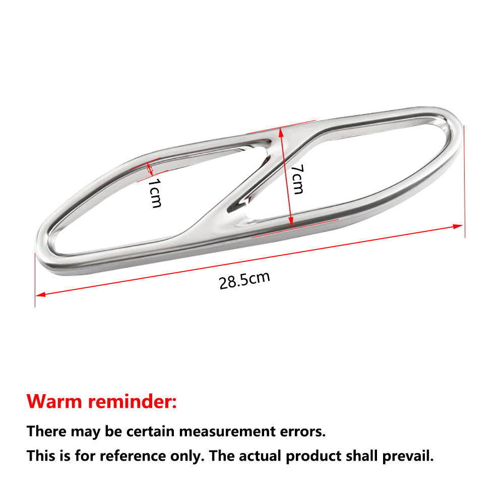 Stainless Steel Tail Throat Exhaust Pipes Frame Tailpipe Trim Decoration For Mercedes-Benz S Class W223 S450 S560 S500 S580 S63 AMG S580e Exterior Acc